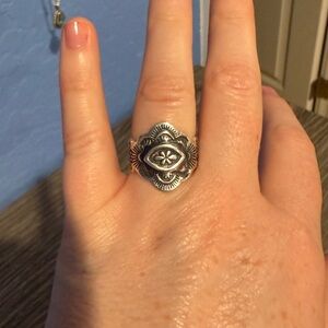 Stamped sterling ring